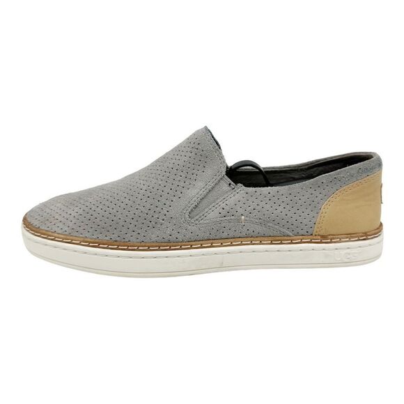 Ugg Adley Perforated Suede Slip On Low-Top Sneaker Gray Sz 7 - Picture 3 of 15